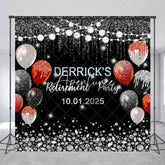 Aperturee - Diamonds Silver Sparkling Cutsom Retirement Backdrop